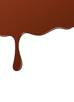 Liquid Chocolate or Brown Paint. Vector illustration.