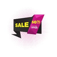 Sale and special offer. 50 off. Vector illustration