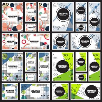 memphis background style Design Template vector