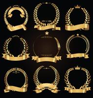 laurel wreath collection vector