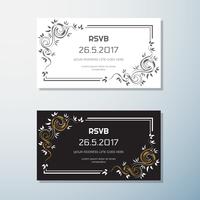 Wedding Invitation Vintage flyer background Design Template vector