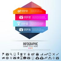 Infografía geométrica plantilla de diseño vector