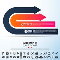 Flecha Infografía plantilla de diseño vector