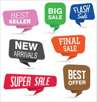 Modern badges stickers and labels collection vector