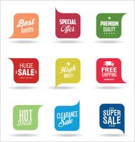 Modern badges stickers and labels collection vector