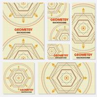 Fondo de estilo vintage de geometría retro antigua plantilla de diseño vector