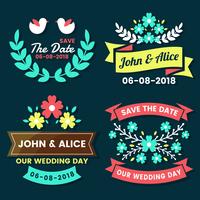 Boda Retro Vintage Vector Label