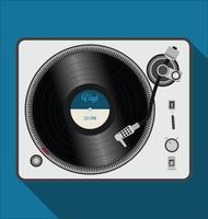 Ilustración de vector de giradiscos simple