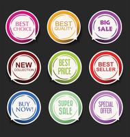 Modern badges stickers and labels collection vector