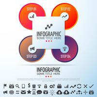 Plantilla de diseño de infografías de círculo vector