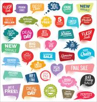 Modern badges stickers and labels collection vector