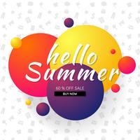 summer sale template banner Vector background