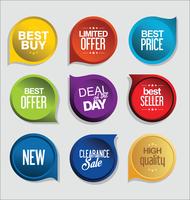 Modern badges stickers and labels collection vector