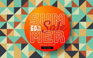 summer sale template banner Vector background