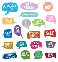 Modern badges stickers and labels collection vector