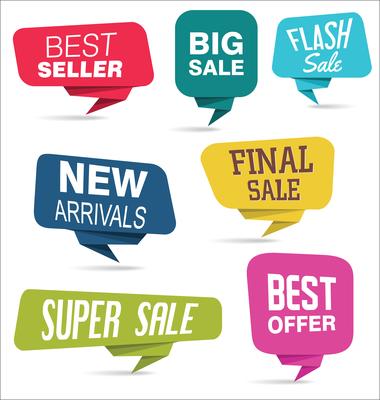 Modern badges stickers and labels collection