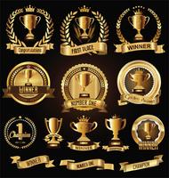 trophy badge vector