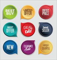 Modern badges stickers and labels collection vector