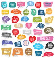 Modern badges stickers and labels collection vector