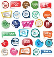 Modern badges stickers and labels collection vector