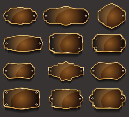 Luxury premium golden badges and labels