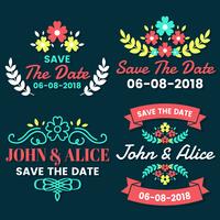 Wedding Retro Vintage Vector Label