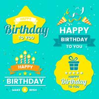 Happy Birthday Vector Logo for banner