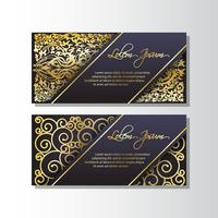 Gold background flyer style Design Template vector