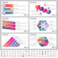 Elementos modernos de infografías para plantillas de presentaciones para banner. vector