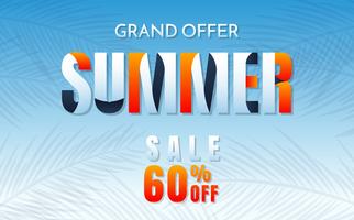 summer sale template banner Vector background