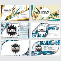 Low Poly Flyer style background diseño plantilla vector