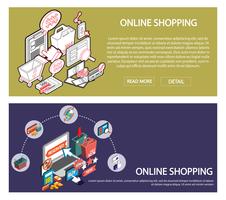 Ilustración del concepto gráfico conjunto de compras de información en línea
