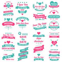 Boda Retro Vintage Vector Label