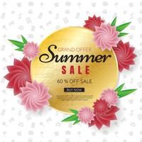 summer sale template banner Vector background