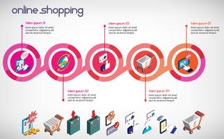 illustration of info graphic business set concept vector