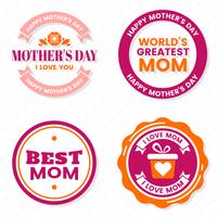 Mother Day Vector label for banner