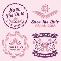 Wedding Retro Vintage Vector Label