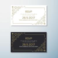 Wedding Invitation Vintage flyer background Design Template vector