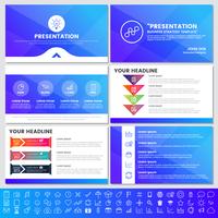 Modern Elements of infographics for presentations templates for banner vector