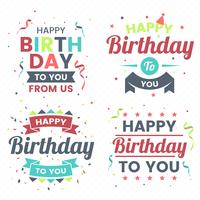 Happy Birthday Vector Logo for banner