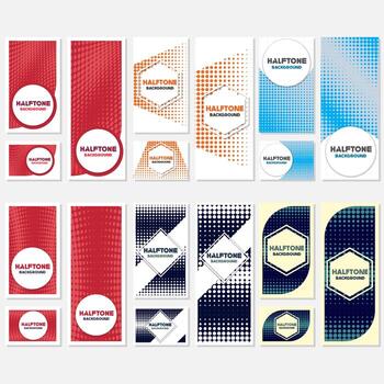 vintage halftone style background Design Template vector