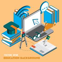 illustration of info graphic education set concept vector