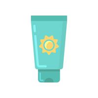 Sunscreen tube flat icon