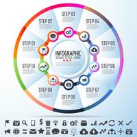 Plantilla de diseño de infografías de círculo