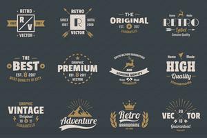 Vintage Retro Vector Logo for banner