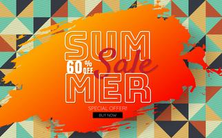 summer sale template banner Vector background