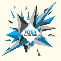 Low Poly Flyer style background diseño plantilla vector