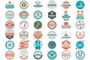 Verano Retro Vector Logo para banner