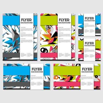 Low Poly Flyer style background Design Template