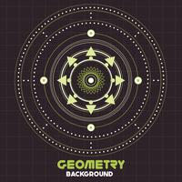 Old retro geometry Vintage style background Design Template vector